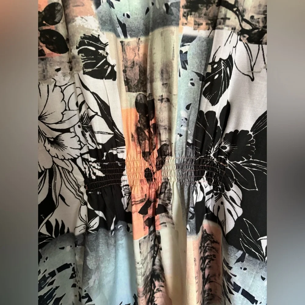 Tolani Boho Floral Open Front Kimono Top Size 2X - Picture 7 of 12